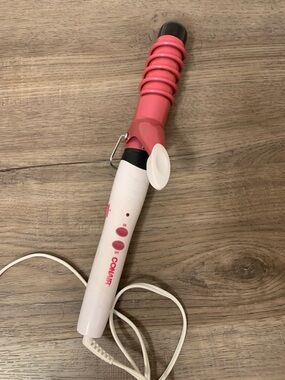 Conair Pink and White Spiral Curling Iron